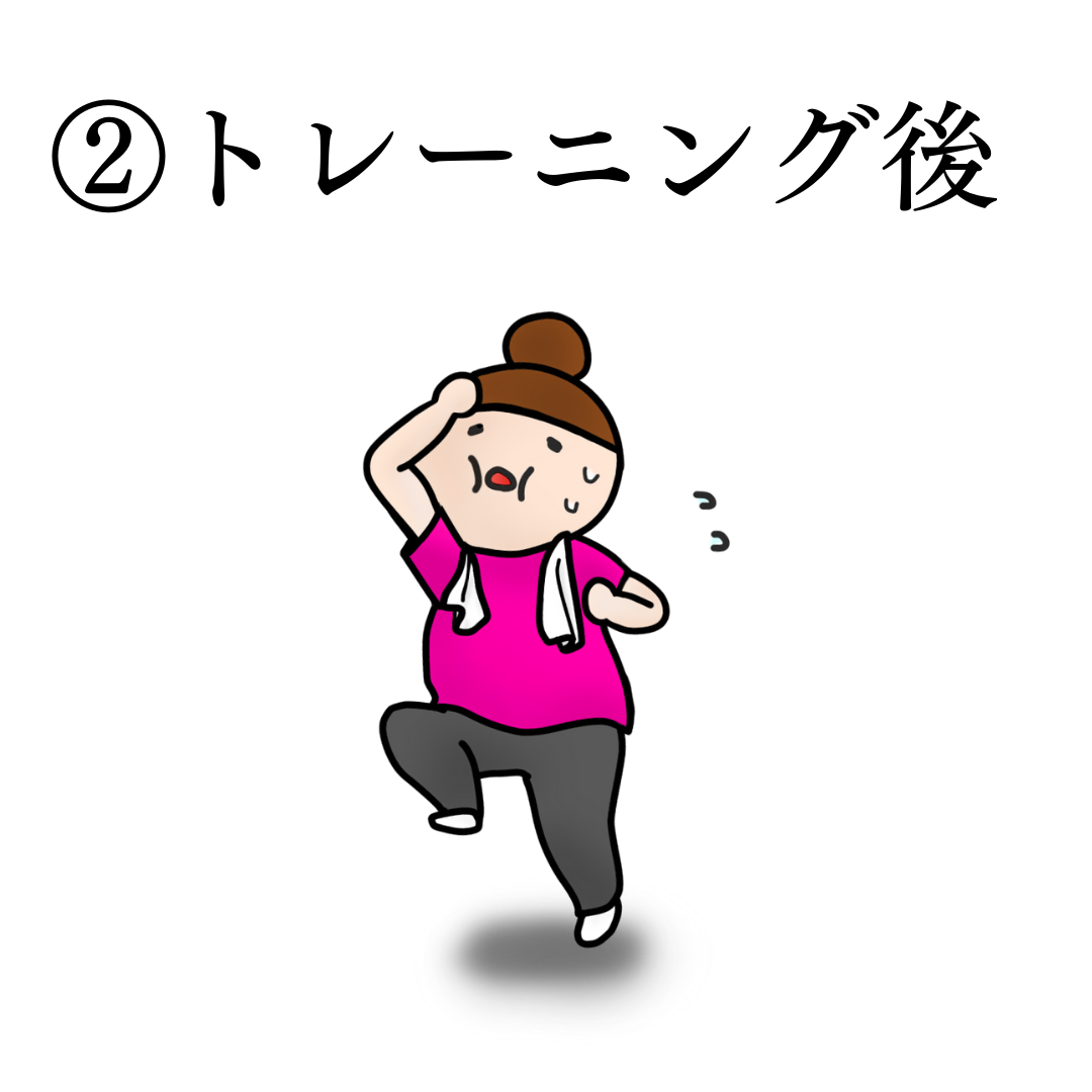 2つ目:トレーニング後